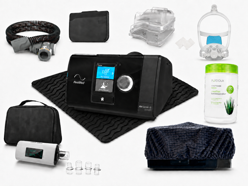 Resmed AirSense 10 AutoSet CPAP Machine with AirTouch F30i Clear Mask Complete Bundle Package (Copy) SelfiMed UK