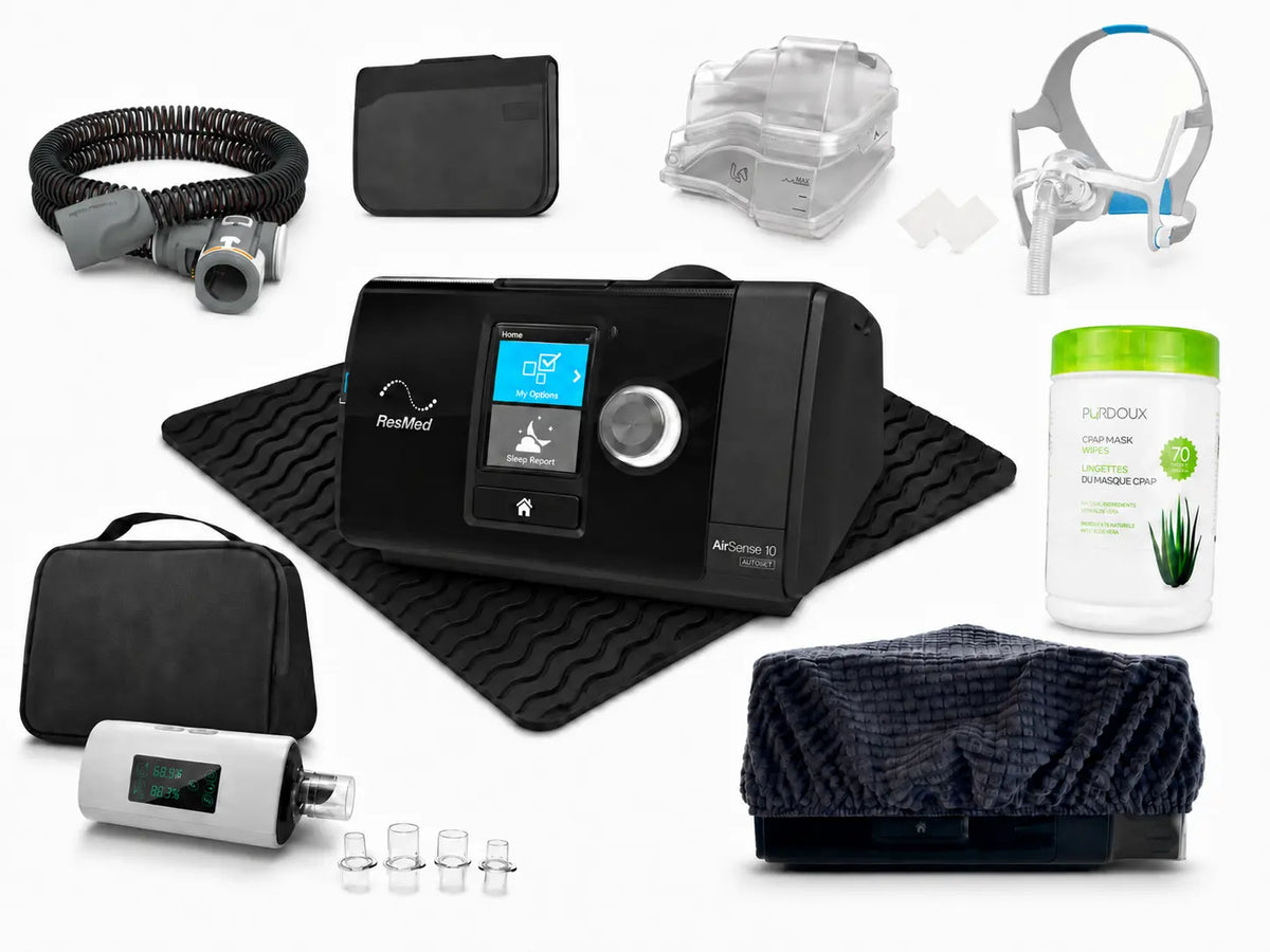 Resmed AirSense 10 AutoSet CPAP Machine With AirFit N20 Nasal CPAP Mask Complete Bundle Package complete bundle SelfiMed UK