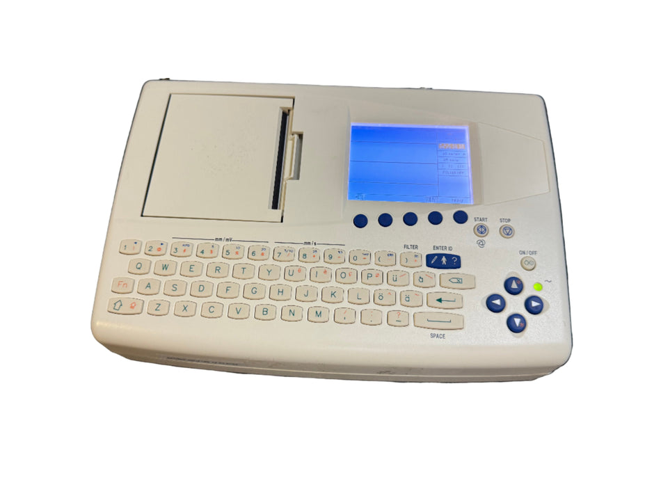 SAG Model P8000 ECG Machine with 10 Lead ECG Lead, Recording Papers and Power Cord in Carry Bag