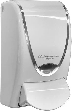 SCJP White Chrome Strip 1L soap dispenser front view