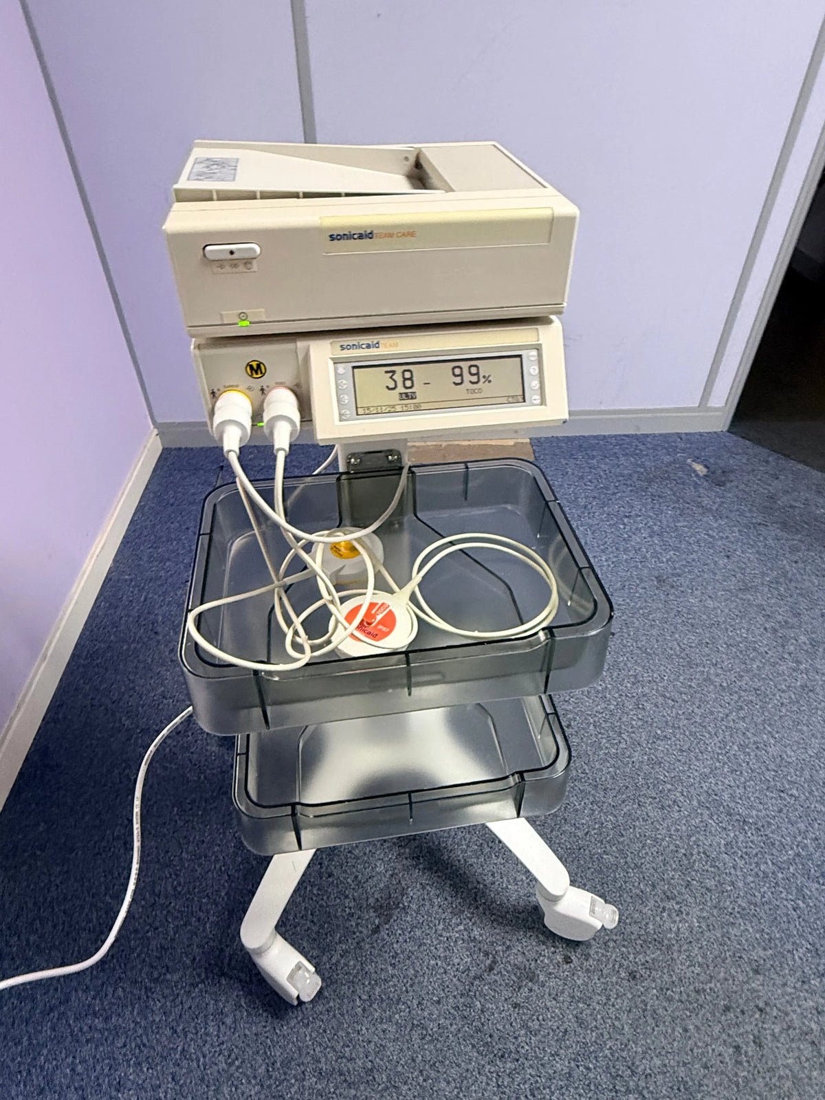Sonicaid Team Foetal Monitor and Sonic Aid Team Care Printer with TOCO Transducers SelfiMed UK