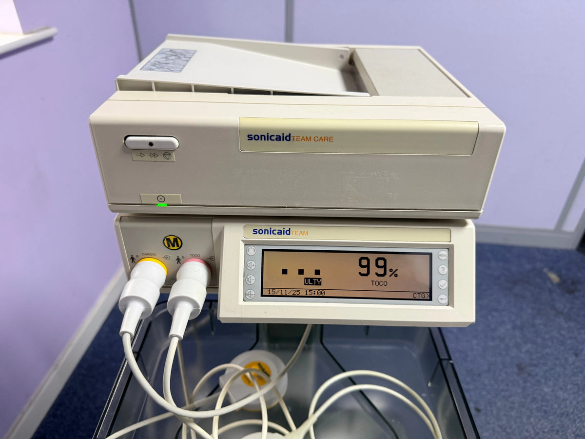 Sonicaid Team Foetal Monitor and Sonic Aid Team Care Printer with TOCO Transducers SelfiMed UK