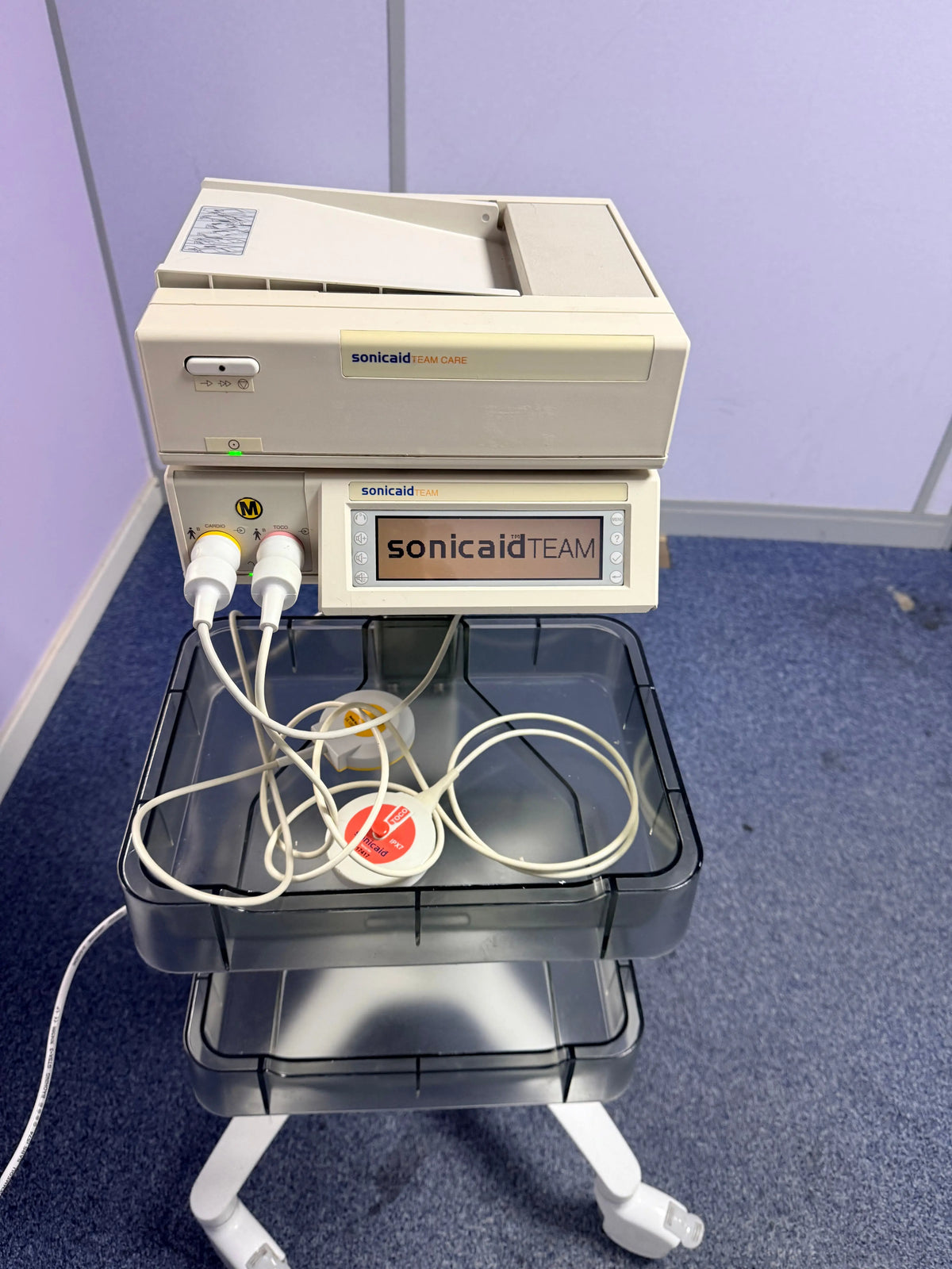 Sonicaid Team Foetal Monitor and Sonic Aid Team Care Printer with TOCO Transducers SelfiMed UK