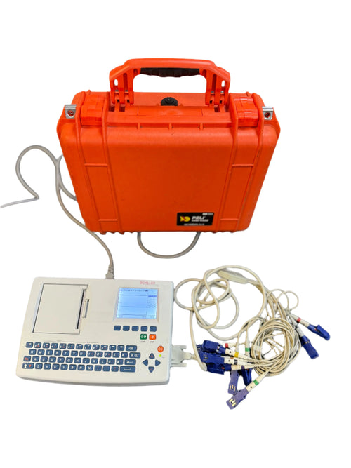 Schiller AT-101 with 10-lead ECG cable and protective case