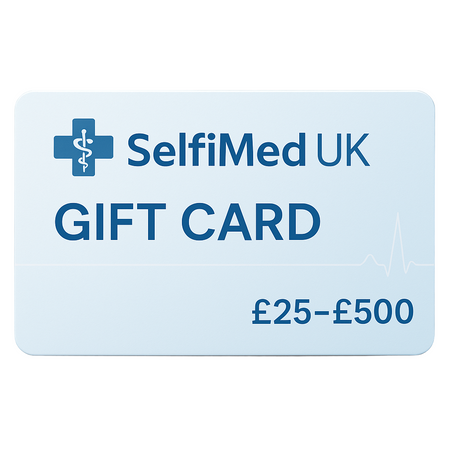 SelfiMed e-gift card with logo design