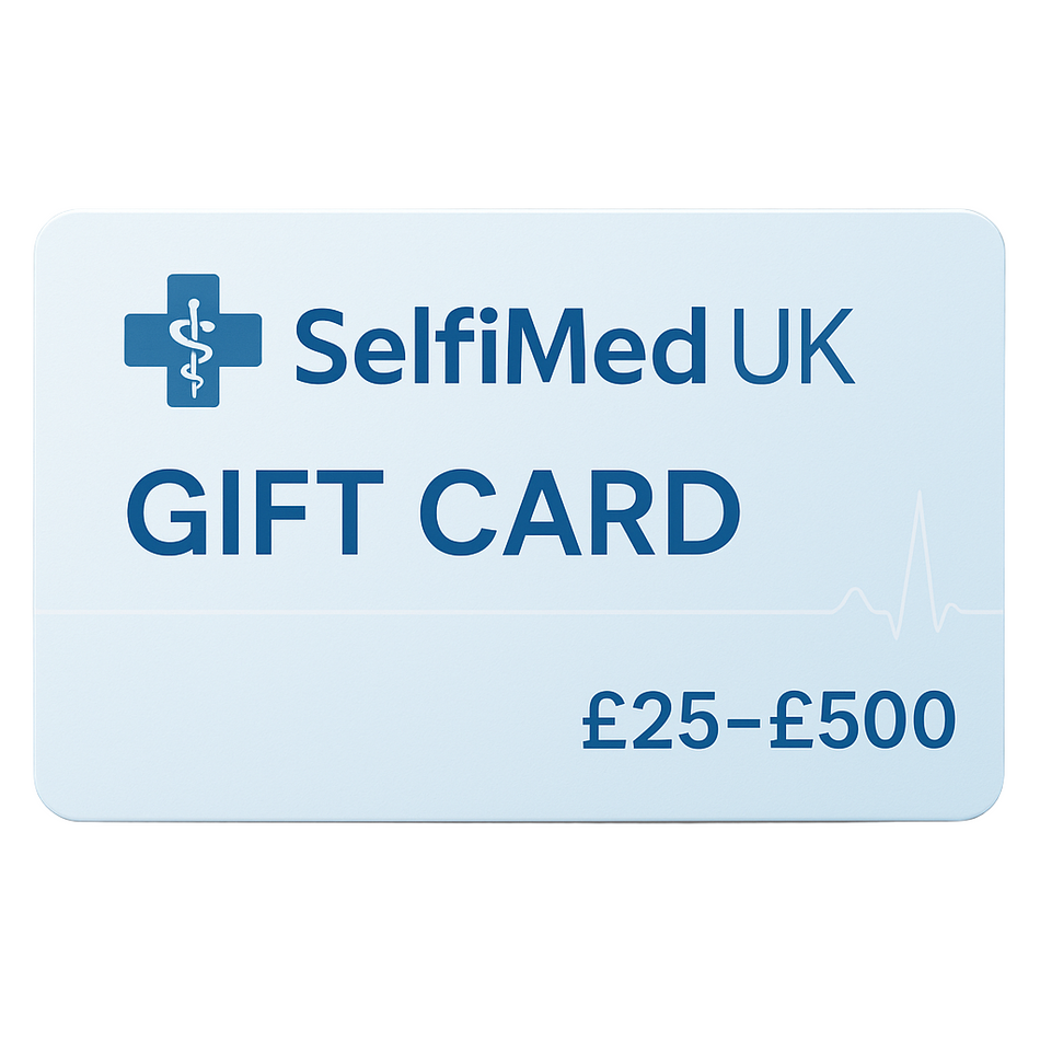 SelfiMed e-gift card with logo design