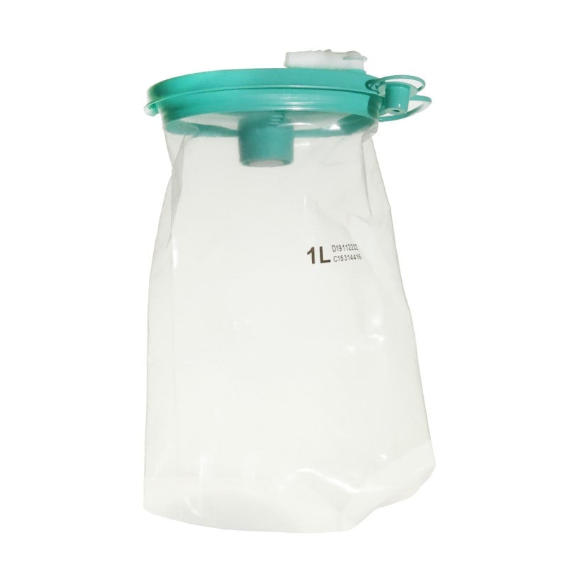 Disposable LSU suction canister bag with 1 litre capacity