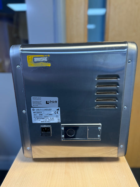 Side View of CBM Dry Incubator control panel with temperature settings