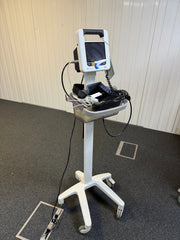 Side profile of Suntech VS Check monitor with castor wheels