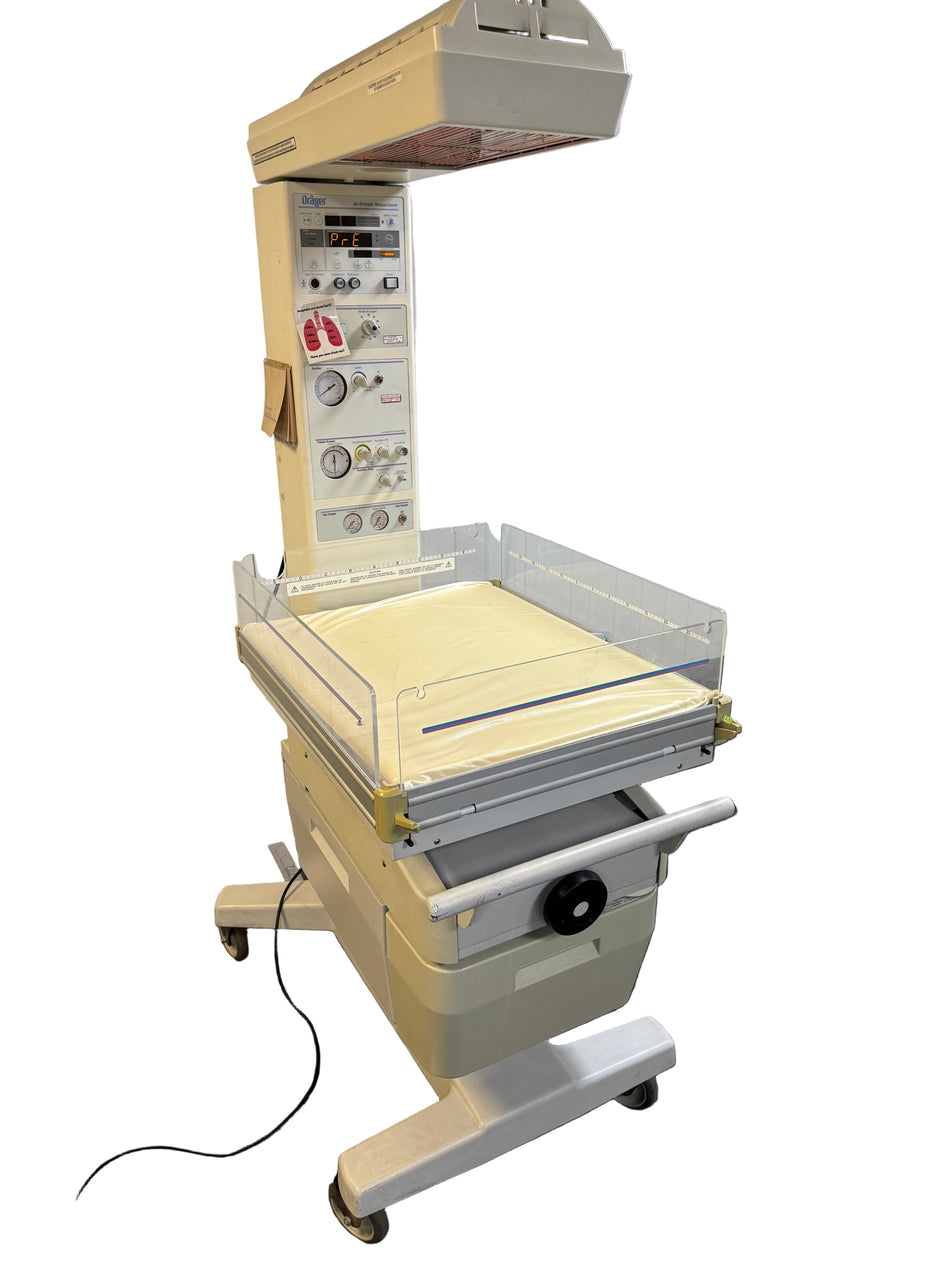 Side view of Dräger Resuscitaire in hospital setting