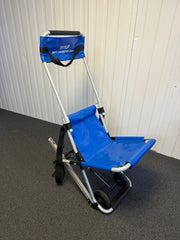 Side view of FERNO evacuation chair showing rubber safety grips