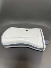 Side view of GE patient data module with integrated SpO₂ and ECG inputs