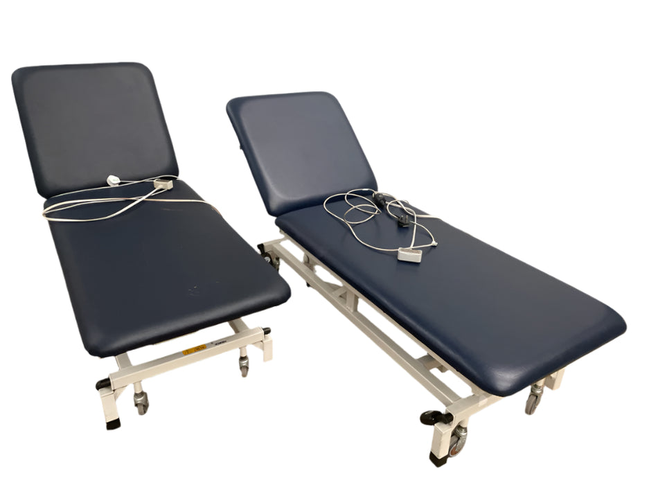 Side view of Huntleigh Akron 2-Section Electric Couch showcasing ergonomic design