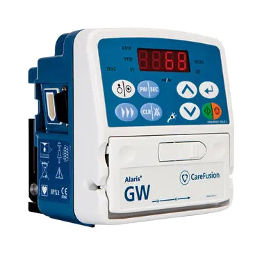 Side view showing air-in-line sensor chamber