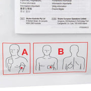 Single-use defib pads with hydrogel adhesive
