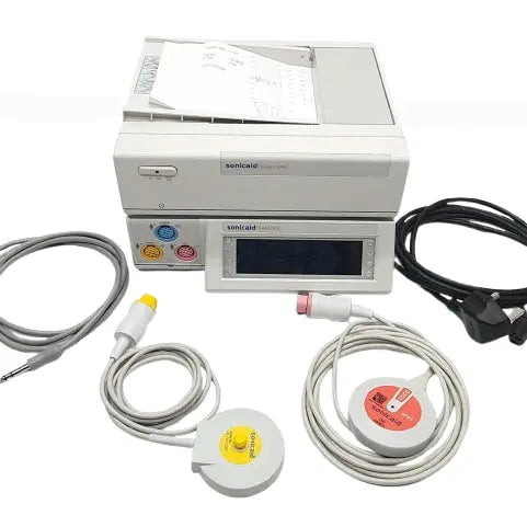 Sonicaid Team Foetal Monitor and Sonic Aid Team Care Printer with TOCO Transducers SelfiMed UK