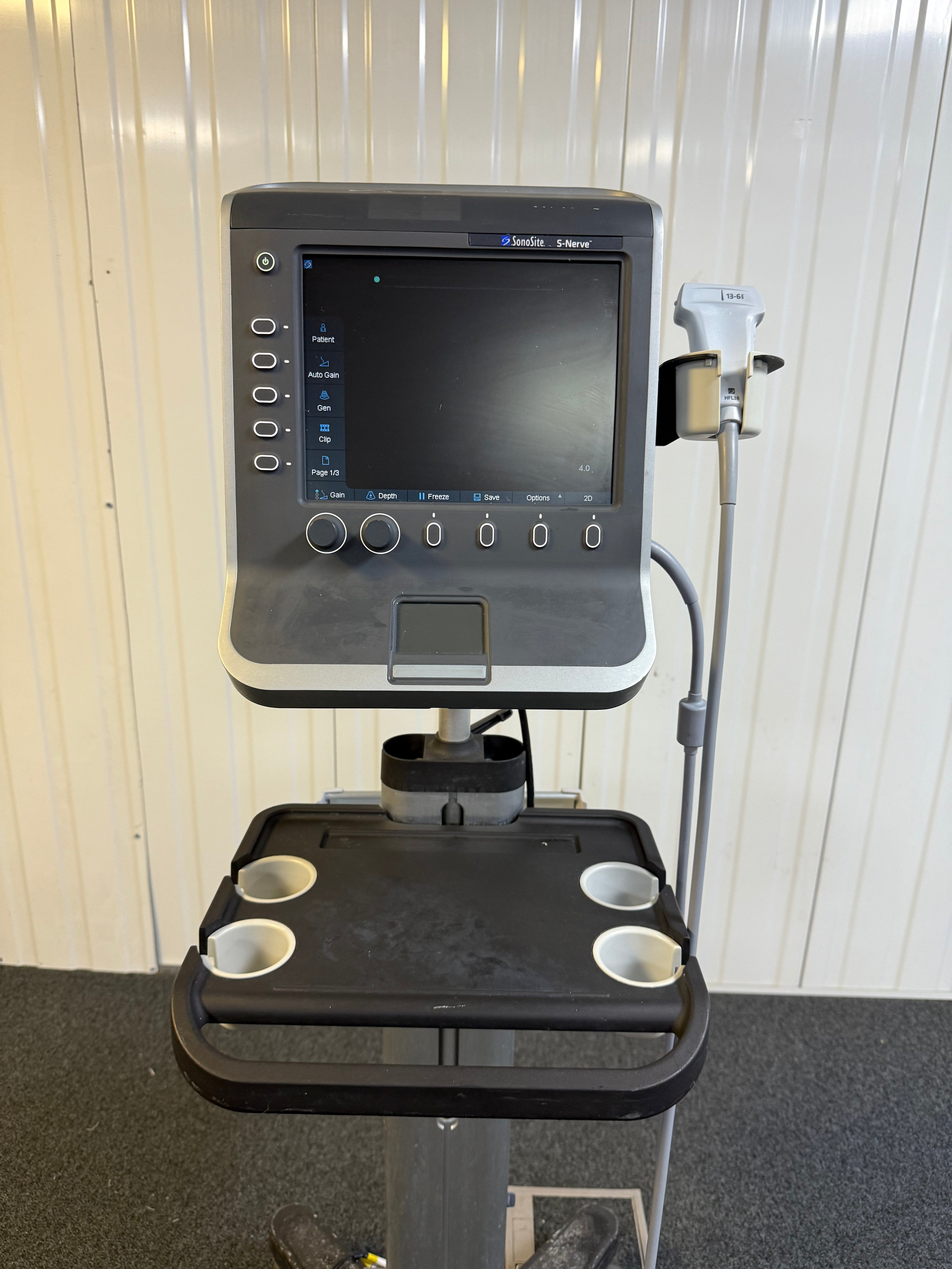 Sonosite S-Nerve ultrasound powering on