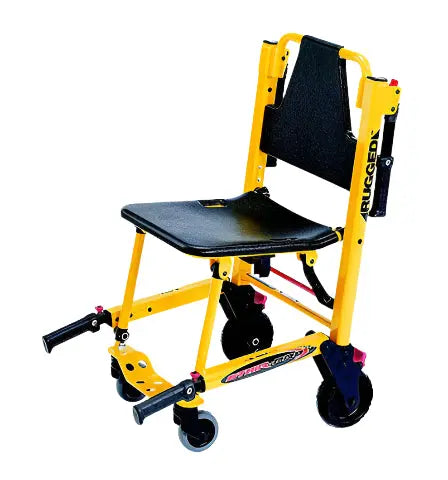 Ergonomic lift handles on Stryker 6252 stair chair