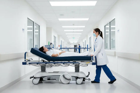 Stryker Big Wheel 1115 Hydraulic Patient Trolley SelfiMed UK