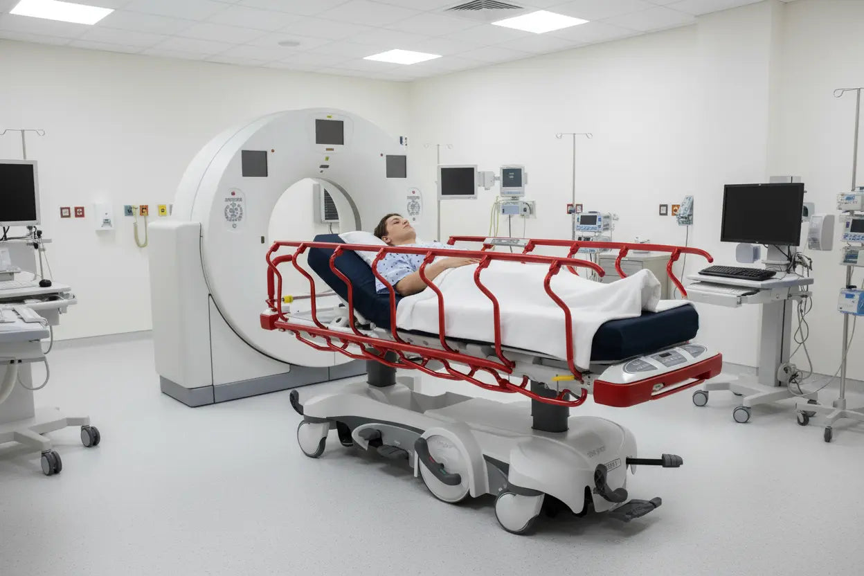 Stryker Big Wheel 1115 Hydraulic Patient Trolley SelfiMed UK