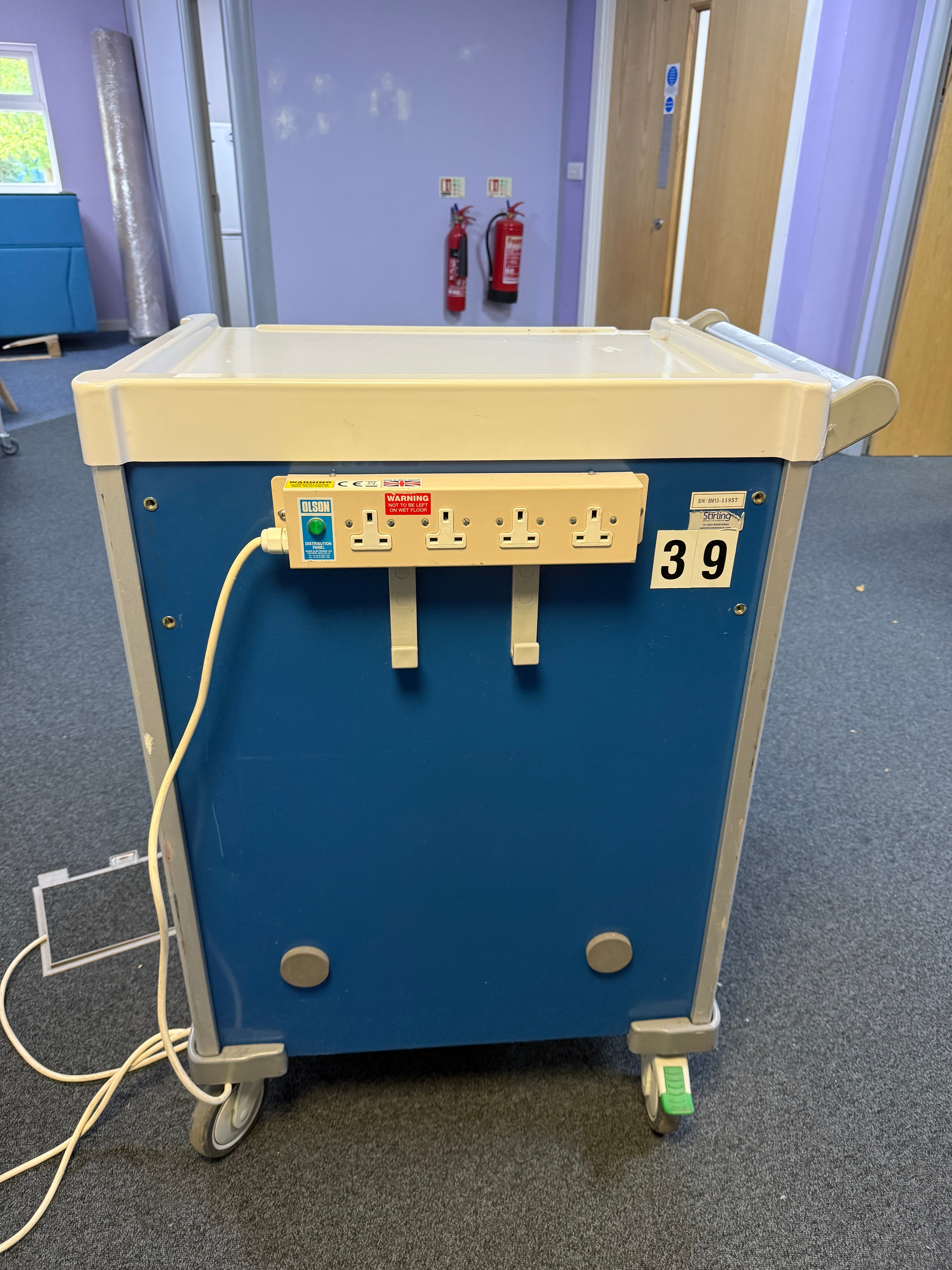 Systemed Crash Trolley in a hospital emergency room settin
