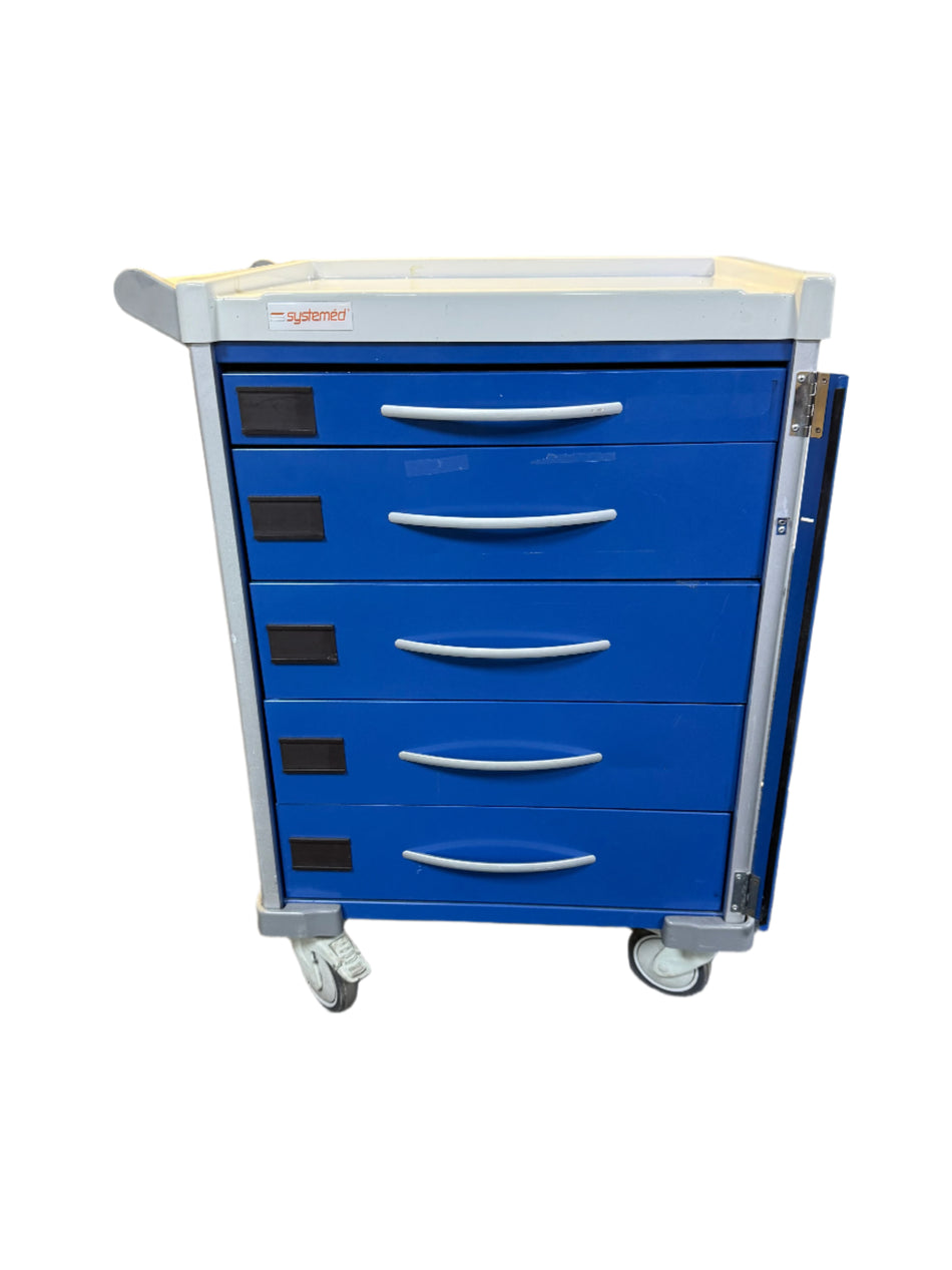 Systemed Crash Trolley with multiple drawers