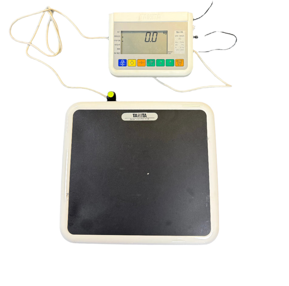 TANITA WB‑100MA portable scale showing LCD display