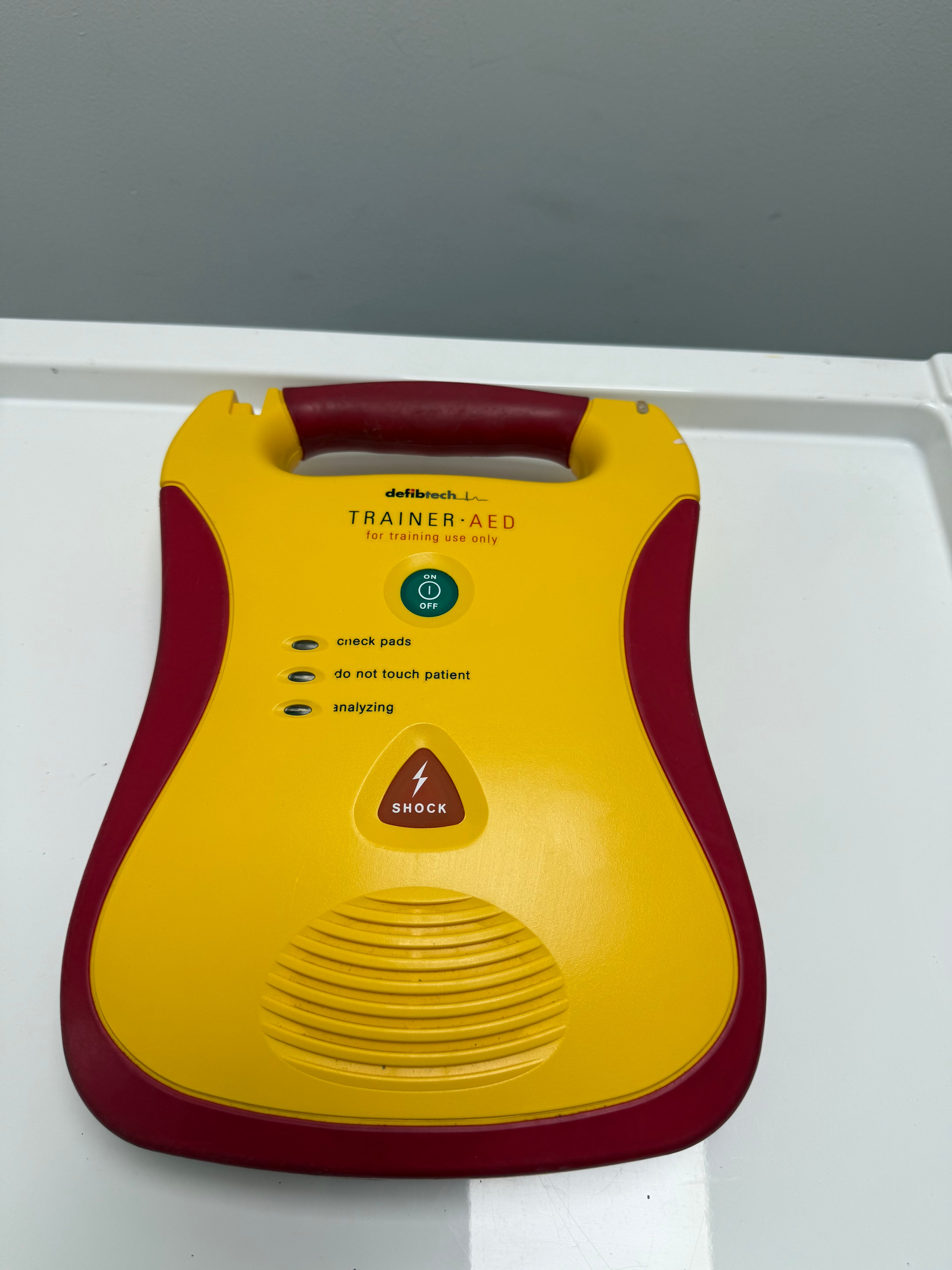 The standalone Defibtech Trainer AED