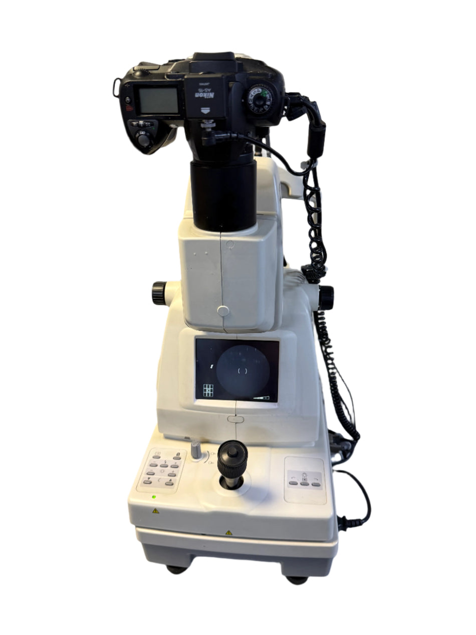 TopCon TRC-NW6S fundus camera side view with chin rest