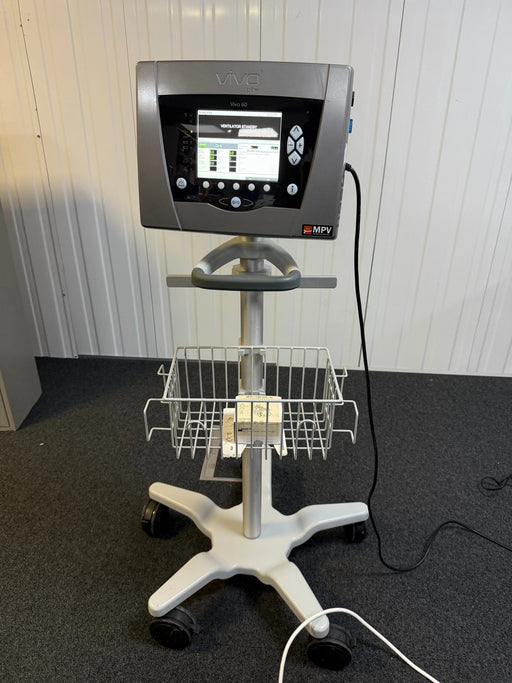 Vivo 60 ventilator on mobile stand in clinical environment