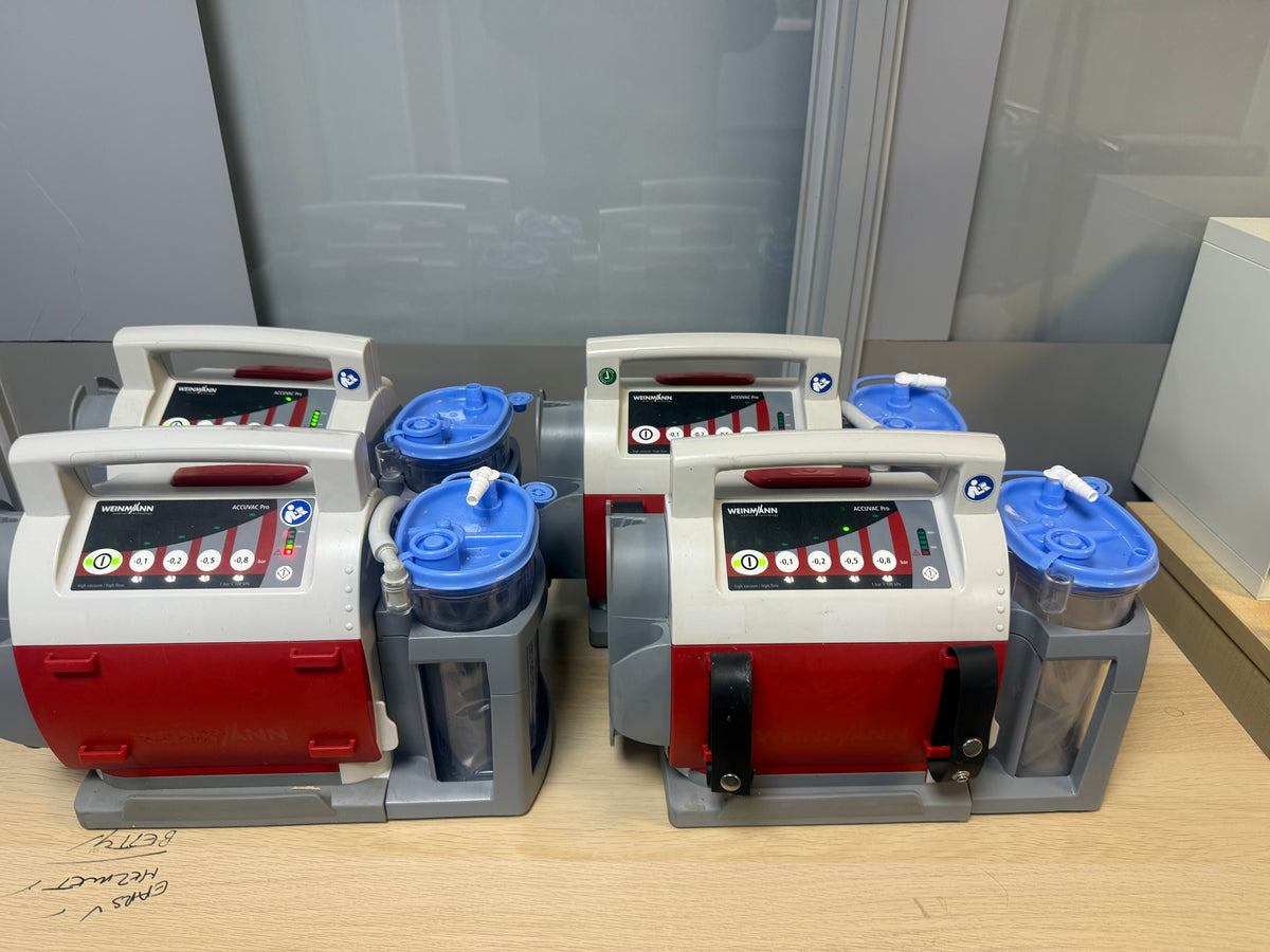 Weinmann Accuvac Pro Electric Suction Pumps ready for patients care