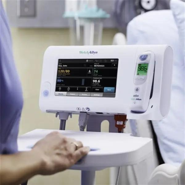 Welch Allyn Connex Spot Vital Signs Monitor on Stand with Power Supply and Accessories SelfiMed UK