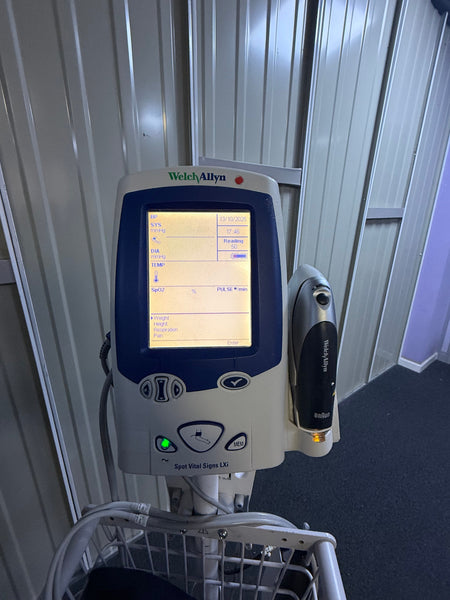 Welch Allyn LXI Spot Vital Signs Monitor on Stand with Power Supply and Accessories Welch Allyn