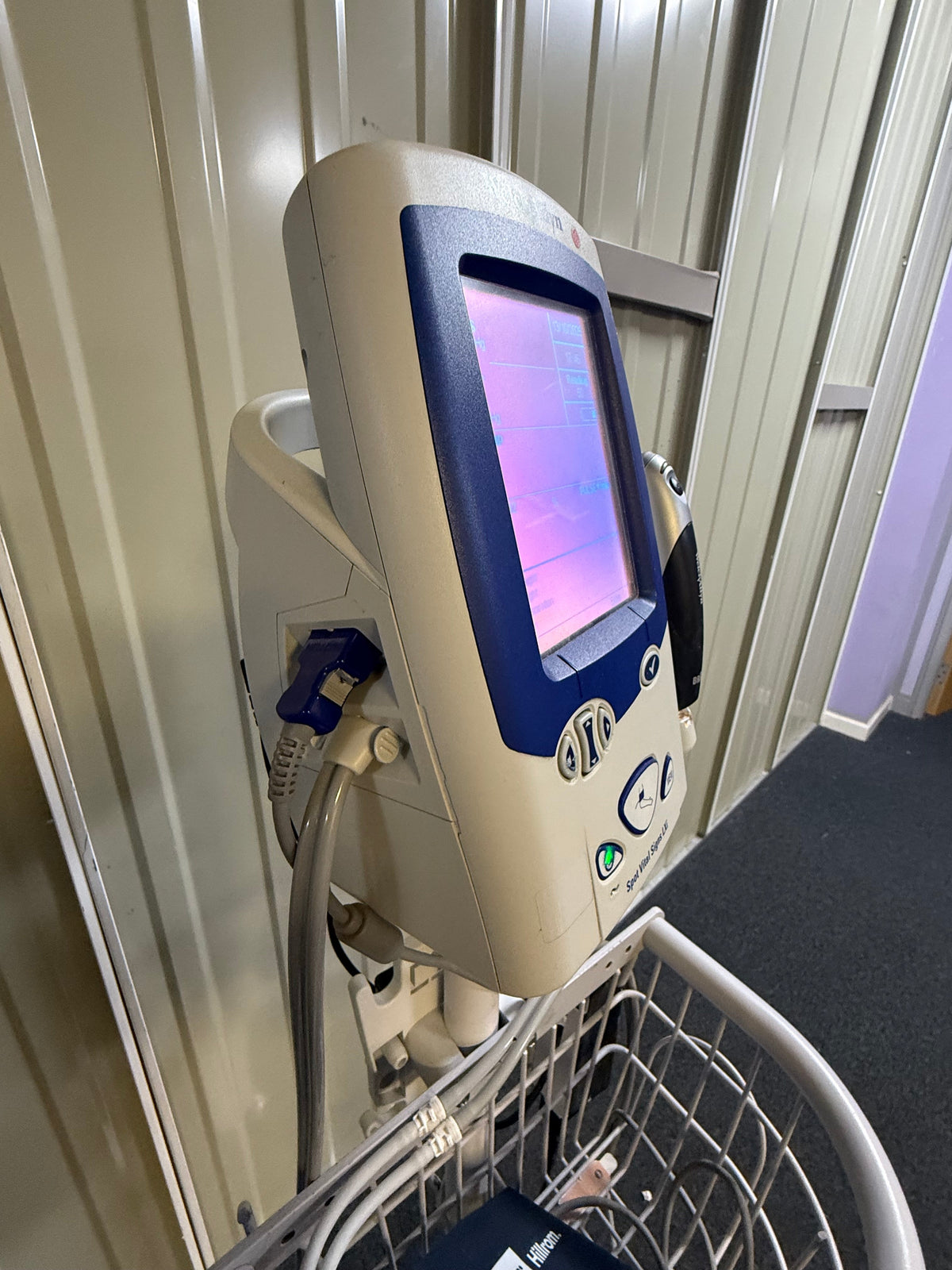 Welch Allyn LXI Spot Vital Signs Monitor on Stand with Power Supply and Accessories Welch Allyn