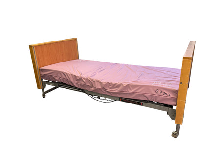 Woburn Ultra Low hospital bed with backrest elevated