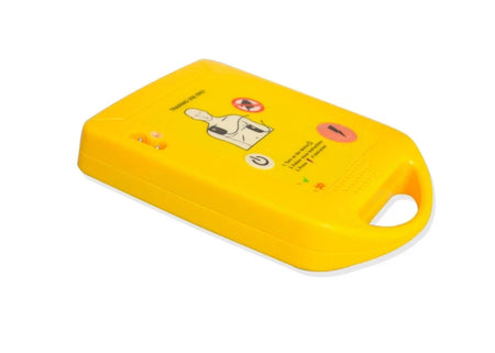 XFT-D0009 AED trainer unit showing portable pocket size