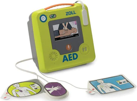 ZOLL AED 3 unit with rescue kit and accessories