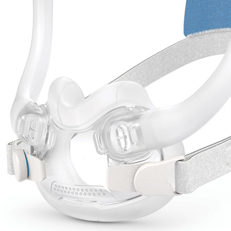 Close view of Resmed AirFit F30i Full Face CPAP Mask with soft cushion