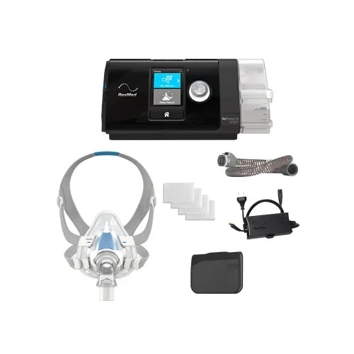 Resmed AirSense 10 AutoSet with AirFit F20 Full Face Mask Bundle Package