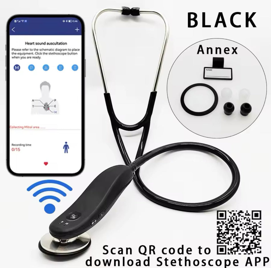 Bluetooth digital stethoscope wireless intelligent electronic stethoscope - SelfiMed UK