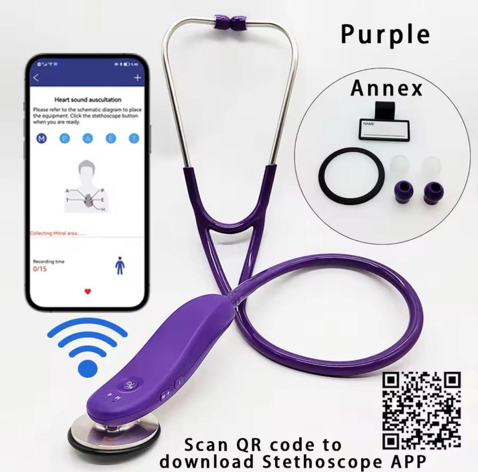 Bluetooth digital stethoscope wireless intelligent electronic stethoscope - SelfiMed UK