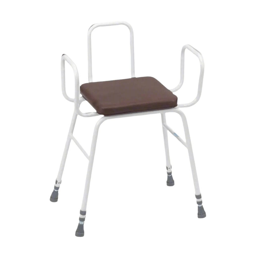 Drive Perching Stool Adjustable Height With tubular Arms & Back - SelfiMed UK