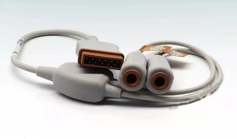 GE 2016998 - 001 Temperature Cable Dual Accepts 400 Series Probes 0.5m - SelfiMed UK