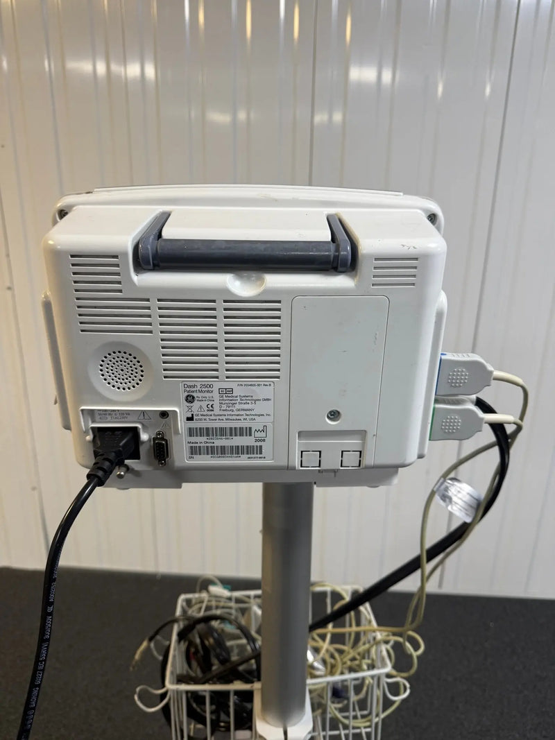 GE Dash 2500 Patient Monitor Including ECG, SpO2, NBP & Temp Cables - SelfiMed UK