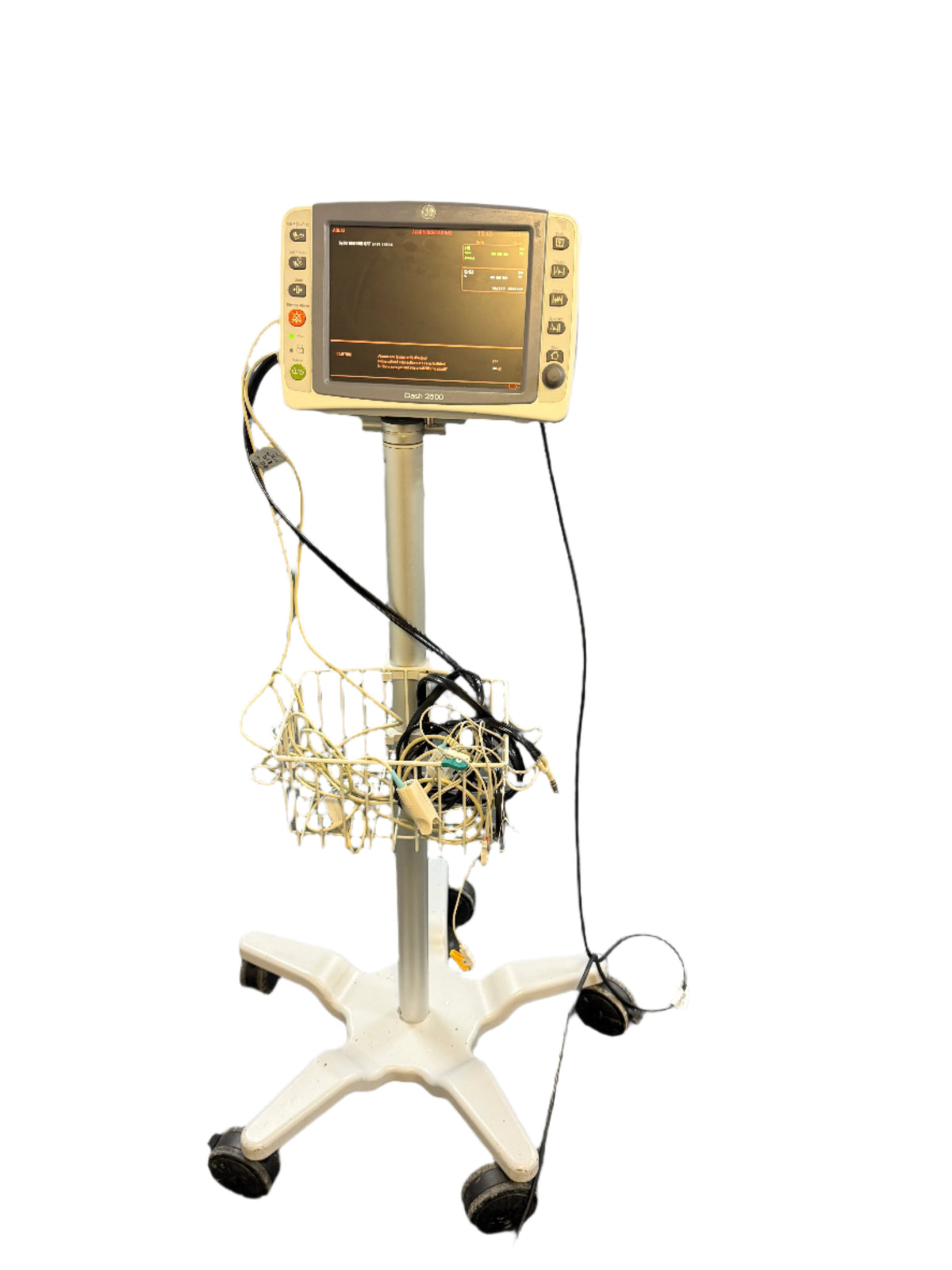 GE Dash 2500 Patient Monitor displaying vital sign readings