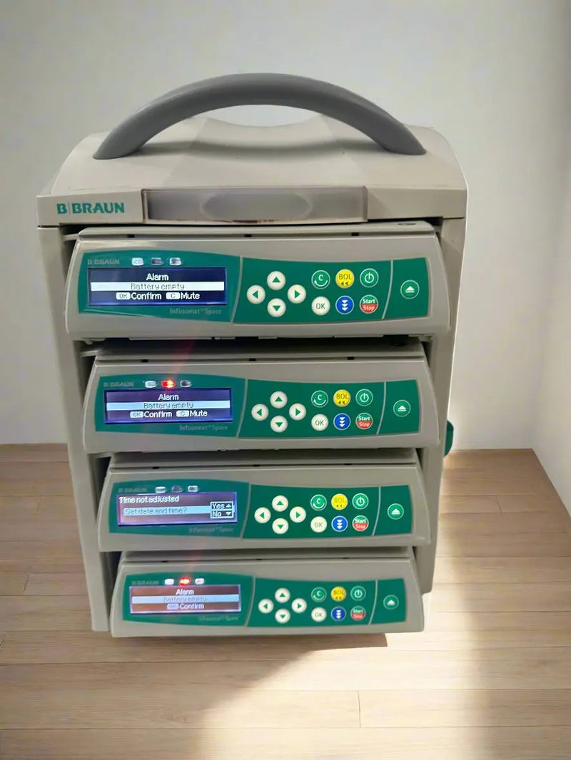 Lot of 4x B.Braun Infusomat Space Infusion Pumps with B. Braun Space Station - SelfiMed UK