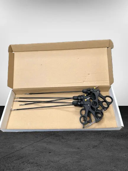 Lot of 5 Laparoscopic Curved Scissors Forceps - SelfiMed UK