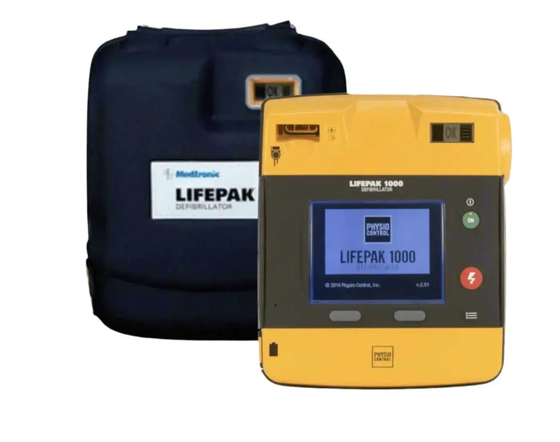 Physio Control Lifepak 1000 ECG Display Defibrillator in Carry Case defibrillator carry case SelfiMed UK