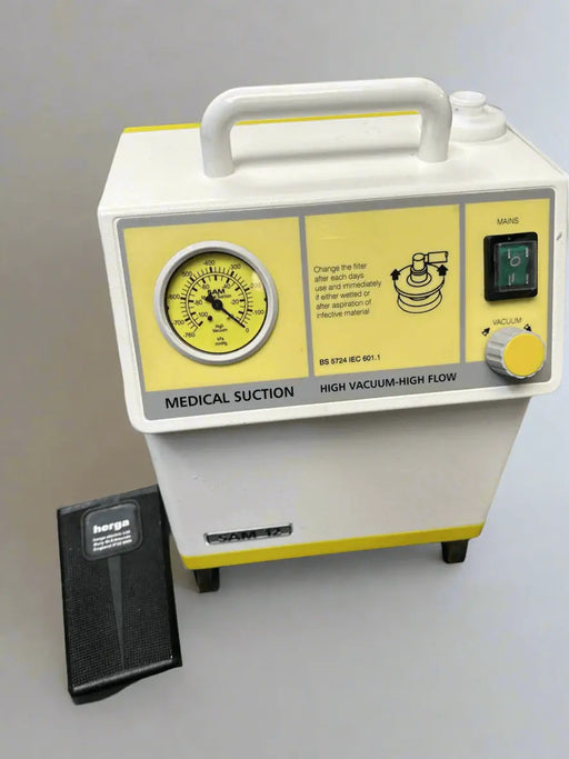 MGE SAM 12 Medical Suction Unit High Vacuum - High Flow with Footswitch - SelfiMed UK