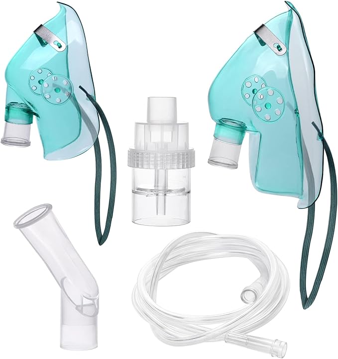 Universal Nebuliser Replacement Parts Kit Mask Tubing and Mouthpiece for Adults and Kids